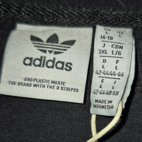 NWT Black Adidas Logo T-shirt Dress (L) - Picture 4 of 9